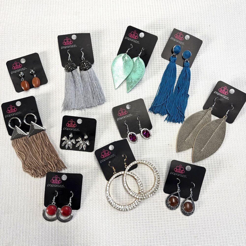 Paparazzi Pierced Earrings - NWT - Lot of 11 Pieces - Contemporary Jewelry